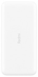 Мобильный аккумулятор Xiaomi Redmi Power Bank PB200LZM Li-Pol 20000mAh 2.4A+2.4A белый 2xUSB материал пластик