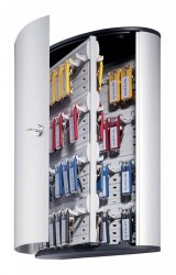 Шкафчик для ключей Durable 1955-23 на 72ключ. 302x400x118мм комппл.6 брелков серебристый алюминий