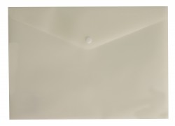 Конверт на кнопке Бюрократ DeLuxe DL801MILK/1 A4 пластик 0.18мм молочный