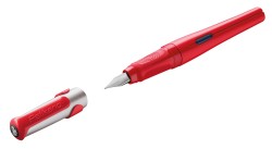 Ручка перьевая Pelikan School Pelikano (PL803007) красный F перо сталь нержавеющая для правшей карт.уп.