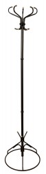 Вешалка напольная Бюрократ Ажур-2Ф 144/BLACK черный основание крестовина наконечники латунь крючки двойные для верхней одежды метал. (упак.:1шт)