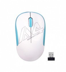 Мышь A4Tech V-Track G3-300N белый/голубой оптическая (1000dpi) беспроводная USB для ноутбука (3but)