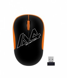 Мышь A4Tech V-Track G3-300N черный/оранжевый оптическая (1000dpi) беспроводная USB для ноутбука (3but)
