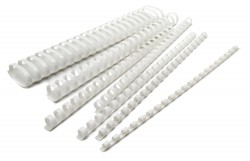 Пружины для переплета пластиковые Silwerhof d=22мм 151-180лист A4 белый (50шт) (1373589)