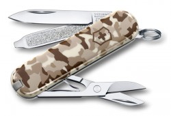 Нож перочинный Victorinox Classic (0.6223.941U) 58мм 7функций камуфляж пустыни подар.коробка