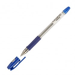 Ручка шариковая Pilot BPS-GP-EF-L (60857) 0.22мм стреловидный пиш. наконечник круглая корпус пластик резин. манжета прозрачный синие чернила
