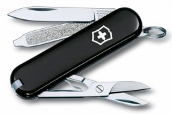 Нож перочинный Victorinox Classic (0.6223.3-033) 58мм 7функций черный подар.коробка
