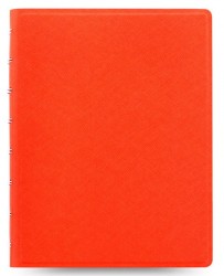 Тетрадь Filofax SAFFIANO 115059 A5 PU 56л линейка съемные листы спираль двойная оранжевый