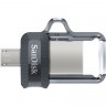 Флеш Диск Sandisk 64Gb Ultra Dual SDDD3-064G-G46 USB3.0 черный