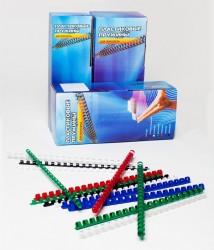 Пружины для переплета пластиковые Office Kit d=8мм 31-50лист A4 белый (100шт) BP2011
