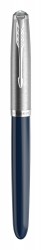 Ручка перьевая Parker 51 Core (2123501) Midnight Blue CT F перо сталь нержавеющая подар.кор.