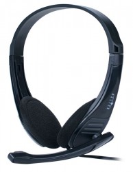 Наушники с микрофоном Оклик HS-M150 черный 2.2м накладные оголовье (NO-003N)