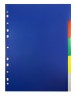 Разделитель индексный Бюрократ ID114E A4 пластик 5 индексов цветные разделы