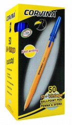 Ручка шариковая Corvina 51 VINTAGE (40163/02G) 1мм желтый синие чернила