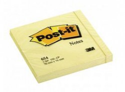 Блок самоклеящийся бумажный 3M Post-it Original 654 7100020253 76x76мм 100лист. желтый