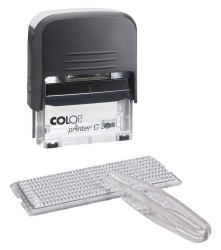 Самонаборный штамп Colop Printer C30/1 Set пластик корп.:черный автоматический 5стр. оттис.:синий шир.:47мм выс.:18мм