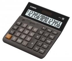 Калькулятор настольный Casio DH-16 коричневый/черный 16-разр.
