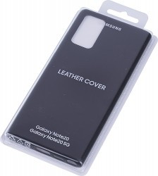 Чехол (клип-кейс) Samsung для Samsung Galaxy Note 20 Leather Cover черный (EF-VN980LBEGRU)