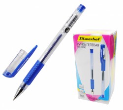 Ручка гелевая Silwerhof URGENT (026175-01) 0.7мм резин. манжета синие чернила коробка картонная
