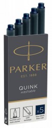Картридж Parker Quink Ink Z11 (1950385) черный/синие чернила для ручек перьевых (5шт)