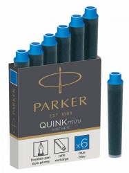 Картридж Parker Quink Ink Z17 MINI (1950409) синие чернила для ручек перьевых (6шт)