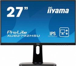 Монитор Iiyama 27" ProLite XUB2792HSU-B1 черный IPS LED 4ms 16:9 HDMI M/M матовая HAS Pivot 1000:1 250cd 178гр/178гр 1920x1080 D-Sub DisplayPort FHD USB 6.8кг