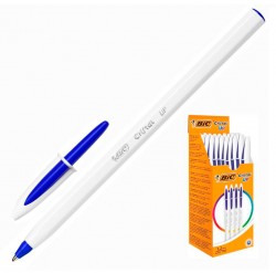 Ручка шариковая Bic CRISTAL (949879) 1.2мм корпус пластик белый синие чернила коробка картонная
