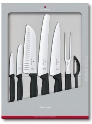 Набор ножей кухон. Victorinox Swiss Classic Kitchen (6.7133.7G) компл.:7шт черный подар.коробка