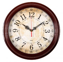 Часы настенные аналоговые Бюрократ WallC-R77P D35см коричневый