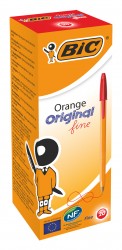 Ручка шариковая Bic ORANGE FINE (8099241) 0.8мм оранжевый красные чернила коробка картонная