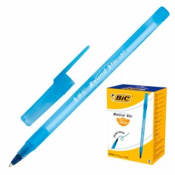 Ручка шариковая Bic РАУНД СТИК (921403) 1мм корпус пластик голубой синие чернила коробка картонная