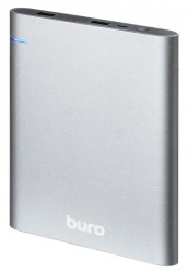 Мобильный аккумулятор Buro RCL-21000 Li-Pol 21000mAh 2.1A серебристый 2xUSB материал алюминий