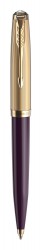 Ручка шариковая Parker 51 Premium (2123518) Plum GT M черные чернила подар.кор.