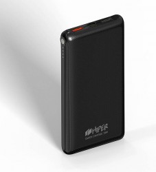 Мобильный аккумулятор Hiper Quick 10000 Li-Pol 10000mAh 2.4A+2A черный 2xUSB материал алюминий