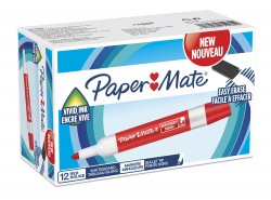 Набор маркеров для досок Paper Mate 2071062 Sharpie пулевидный пиш. наконечник красный коробка (12шт.)