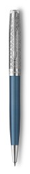 Ручка шариковая Parker Sonnet Premium K537 (2119649) Metal Blue CT M черные чернила подар.кор.