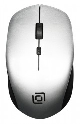 Мышь Оклик 565MW glossy черный/серебристый оптическая (1600dpi) беспроводная USB (3but)