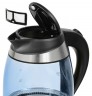 Чайник электрический Starwind SKG2218 1.8л. 2200Вт голубой/черный (корпус: стекло)