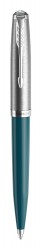 Ручка шариковая Parker 51 Core (2123508) Teal Blue CT M черные чернила подар.кор.