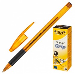 Ручка шариковая Bic ORANGE GRIP FINE (811925) 0.7мм резин. манжета черные чернила коробка картонная