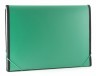 Портфель Бюрократ -BPR13LGRN 13 отдел. A4 с окантовкой пластик 0.7мм зеленый