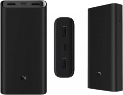 Мобильный аккумулятор Xiaomi Mi Power Bank 3 Pro Li-Pol 20000mAh 3A+2.4A черный 2xUSB