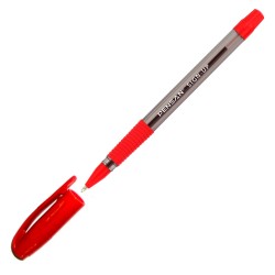 Ручка шариковая Pensan SIGN-UP (2410/12RED) 1мм игловидный пиш. наконечник круглая телескопич.корпус корпус пластик резин. манжета прозрачный/красный красные чернила коробка картонная