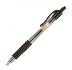 Ручка гелевая Pilot BL-G2-5 (25734) авт. 0.3мм круглая обрез.корпус корпус пластик резин. манжета прозрачный черные чернила