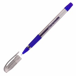 Ручка гелевая Pensan SOFT GEL FINE (2420/12BLUE) 0.5мм игловидный пиш. наконечник корпус пластик резин. манжета прозрачный синие чернила