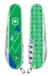 Нож перочинный Victorinox Spartan "Футбол России" (1.3603.7R2-06) 91мм 12функций зеленый/рисунок карт.коробка