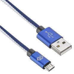 Кабель Digma USB (m)-micro USB (m) 1.2м синий