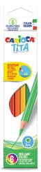 Карандаши цветные Carioca TITA 42792 шестигранные пластик 6цв. коробка/европод.