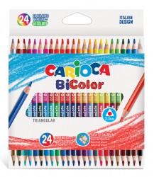 Карандаши цветные Carioca Bicolor 43031 24цв. карт.кор.