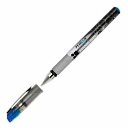 Ручка гелевая Pensan NANO GEL (6020/12BLUE) 0.7мм игловидный пиш. наконечник корпус пластик резин. манжета серебристый синие чернила
